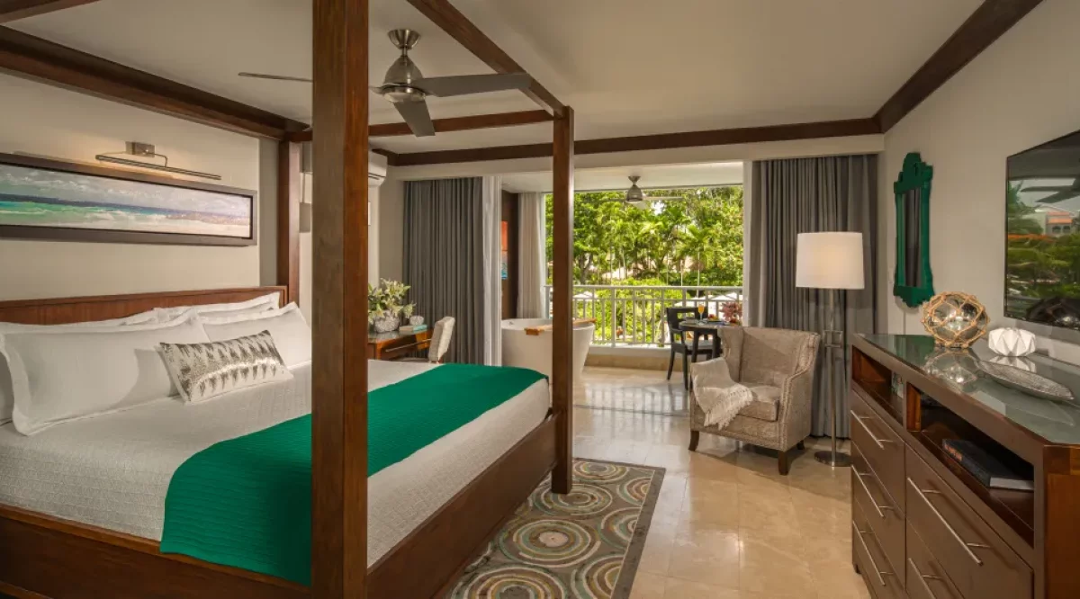 Crystal Lagoon Luxury Honeymoon Room with Balcony Tranquility Soaking Tub Sandals Barbados