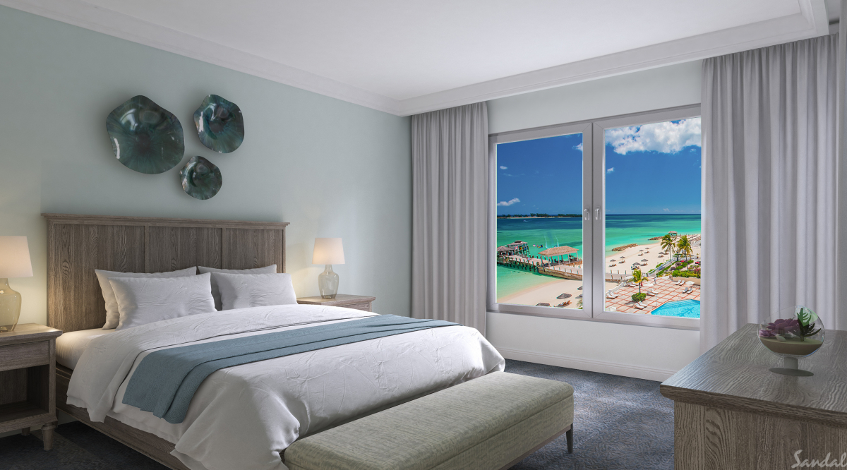 West Bay Honeymoon Oceanview One Bedroom Butler Suite Sandals Royal Bahamian