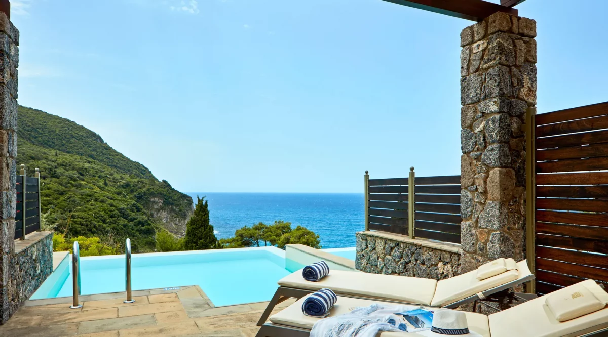 Deluxe Double Room Sea View with Private Pool Atlantica Grand Mediterraneo Resort